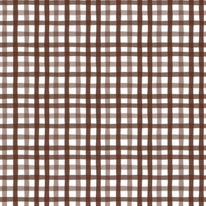 Gingham in Chocolate Large