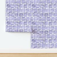 Watercolor Greek Key  - Lilac