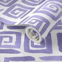 Watercolor Greek Key  - Lilac