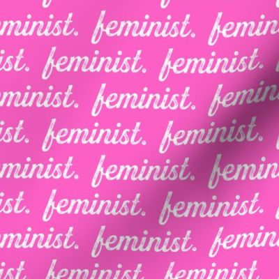 Feminist - hot pink - LAD19