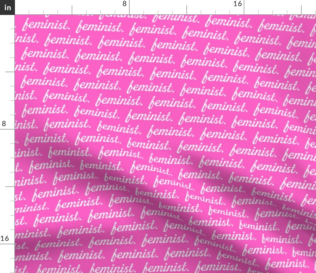 Feminist - hot pink - LAD19
