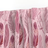 Pink palette feathers