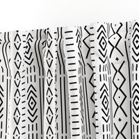 B&W Modern Mudcloth - hand drawn mudcloth inspired wholecloth