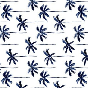 palm trees - watercolor dark blue (90) C19BS