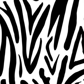 Minimal zebra wild life lovers abstract animal print monochrome trend black and white JUMBO
