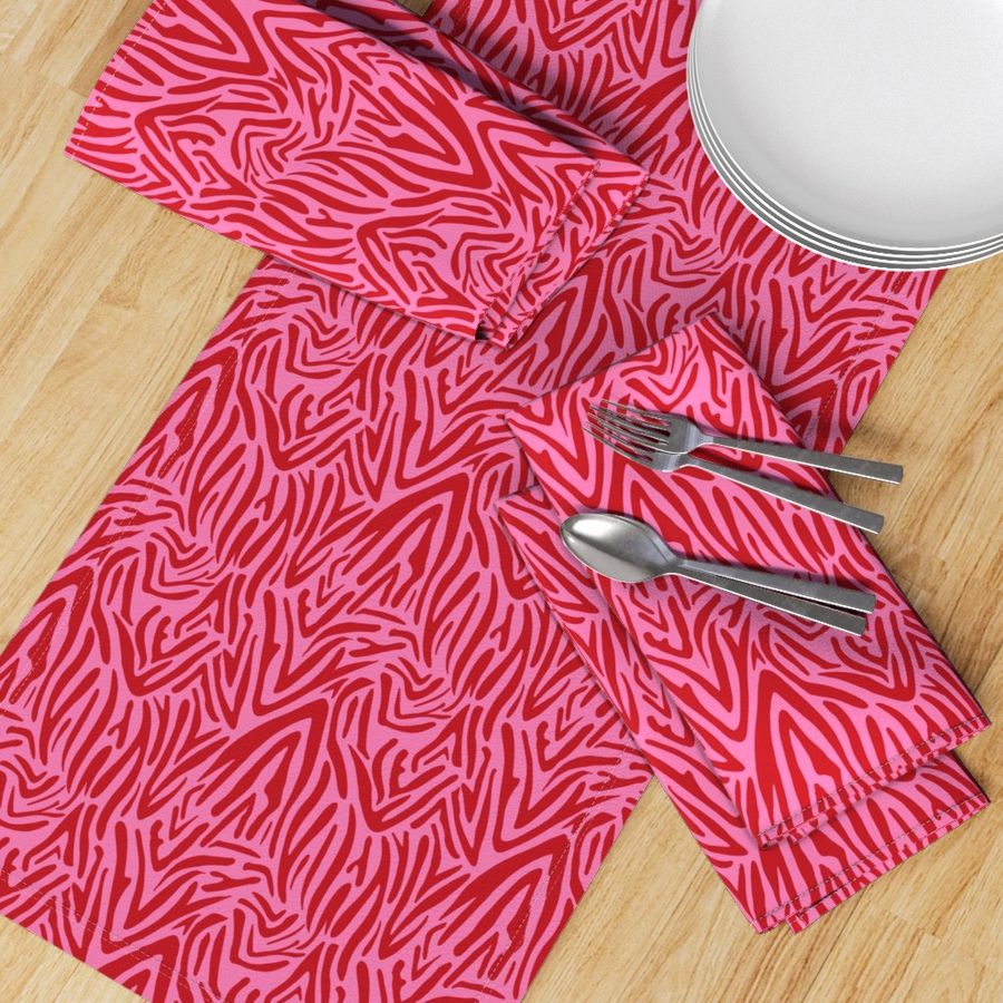 Minimal zebra wild life lovers abstract animal print monochrome trend hot red pink summer girls