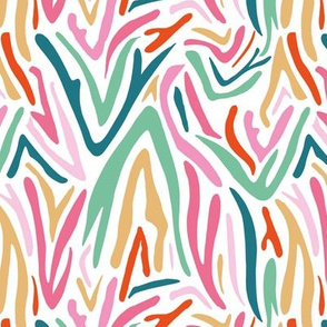 Minimal zebra wild life lovers abstract animal print trend paper cut out summer colors