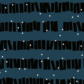 Minimal piñata paper confetti party abstract cut out stripes night blue winter
