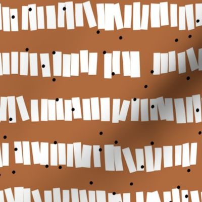 Minimal piñata paper confetti party abstract cut out stripes fall cinnamon neutral