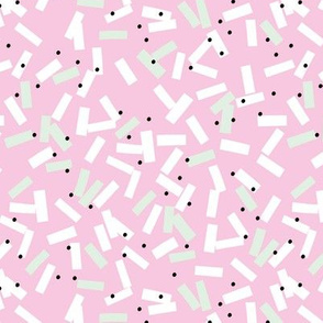 Minimal birthday paper confetti party abstract cut out stripes soft girls baby nursery pink mint
