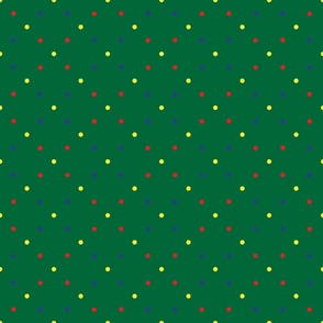 Primary Green Diagonal Dots