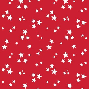 stars sm white on red || independence day USA american fourth of july 4th