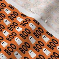 (1/2" scale) Boo - Ghost - Halloween fabric - orange - LAD19BS