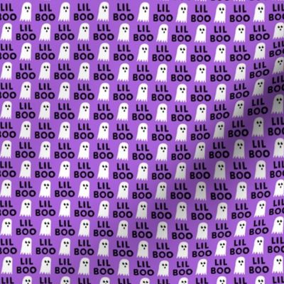 (1/2" scale) Lil Boo - Ghost - Halloween fabric - purple - LAD19BS