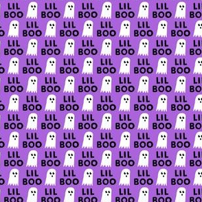 (1/2" scale) Lil Boo - Ghost - Halloween fabric - purple - LAD19BS