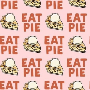 Eat Pie - Apple pie à la Mode - orange and pink - fall - LAD19