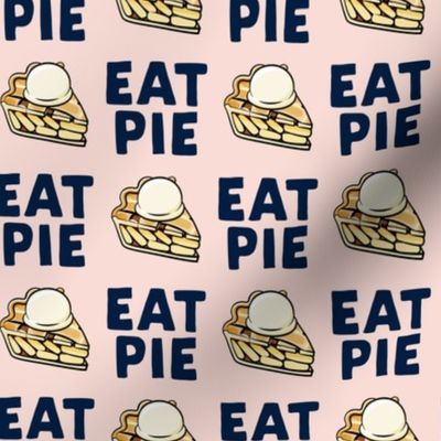 Eat Pie - Apple pie à la Mode - navy and pink - fall - LAD19