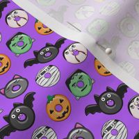 (3/4" scale) halloween donut medley - purple - monsters pumpkin frankenstein black cat Dracula  C19BS