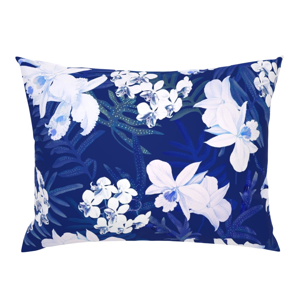 Vintage White Orchids Navy 300L