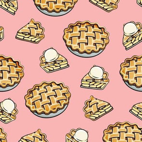 Apple Pie - Fall Dessert - pink - LAD19