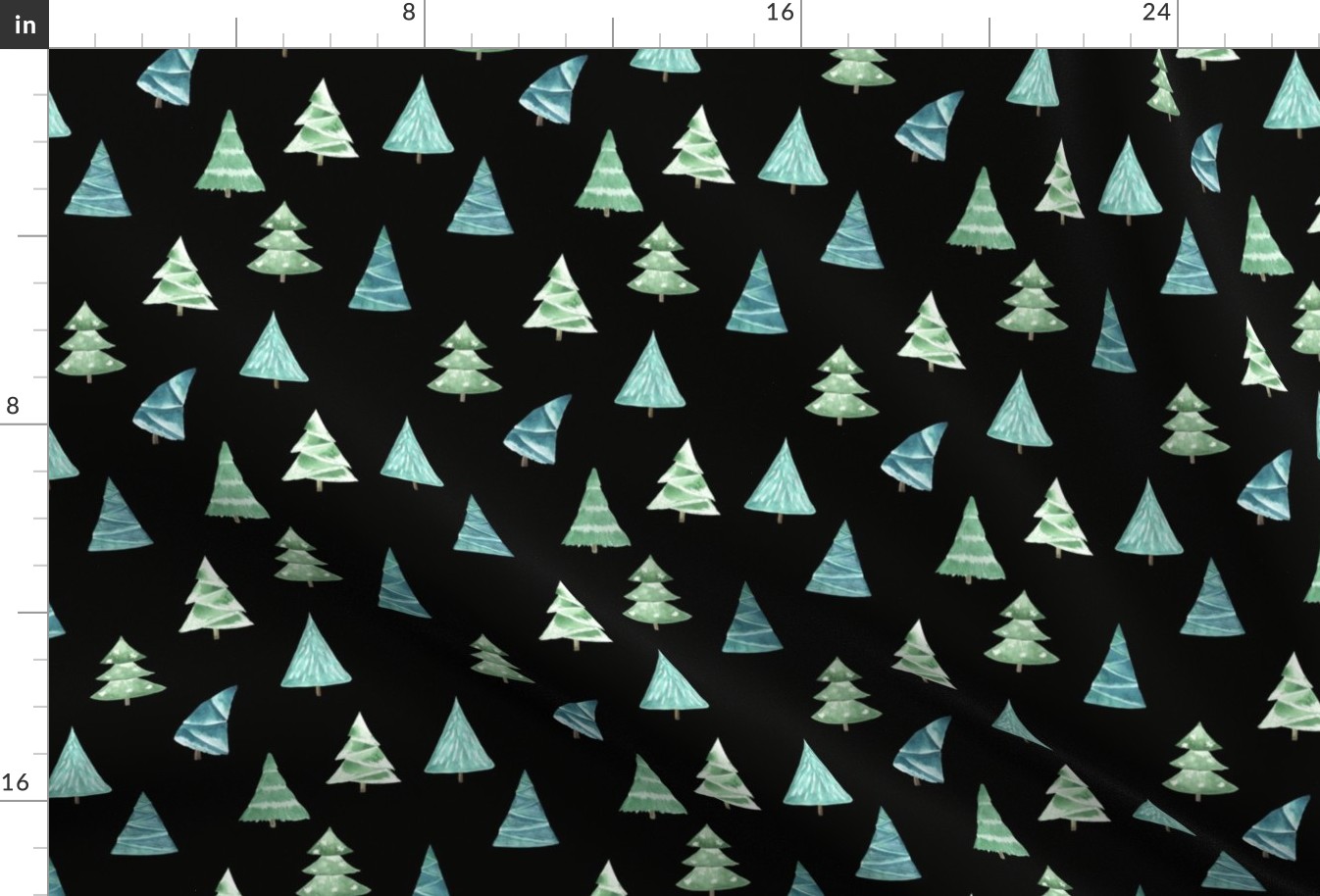 Christmas Pine Trees // Black