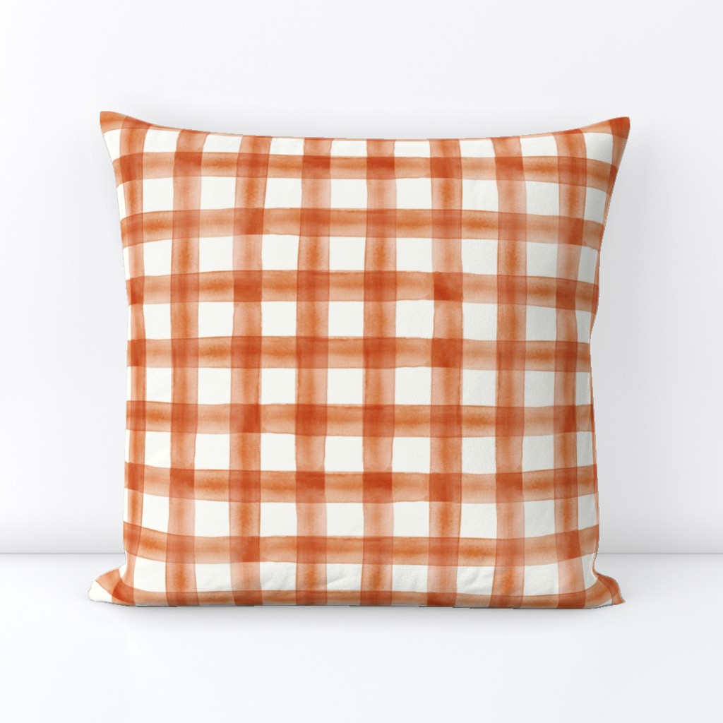 Pumpkin Spice watercolor plaid - fall - thanksgiving  - LAD19