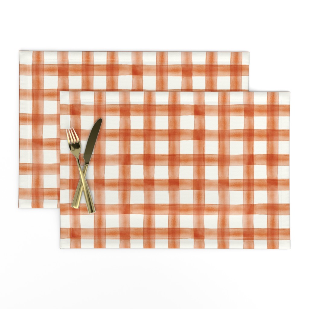 Pumpkin Spice watercolor plaid - fall - thanksgiving  - LAD19