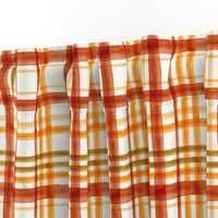 Fall Plaid - Watercolor - thanksgiving - orange & rust - LAD19