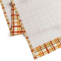 Fall Plaid - Watercolor - thanksgiving - orange & rust - LAD19