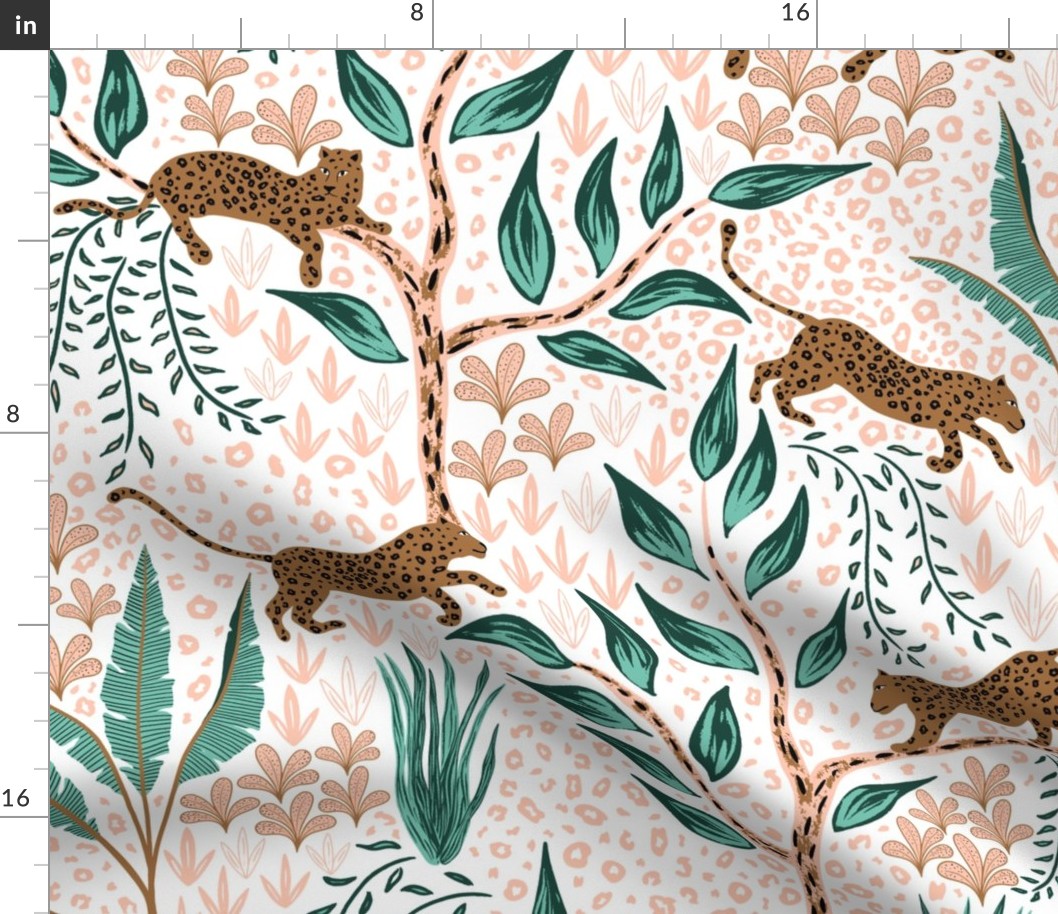 leopard jungle/limited palette/large scale