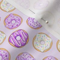 Iced Donuts Purple on pale purple - small scale