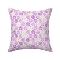 Iced Donuts Purple on pale purple - small scale