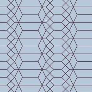 Plum Purple and Dusty Blue Geometric Accent Fabric