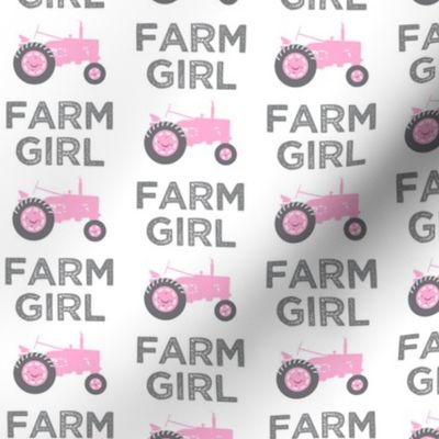 Farm Girl - Tractor pink - LAD19