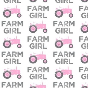 Farm Girl - Tractor pink - LAD19