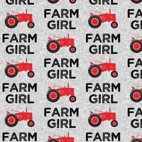 Farm Girl - Tractor red - LAD19