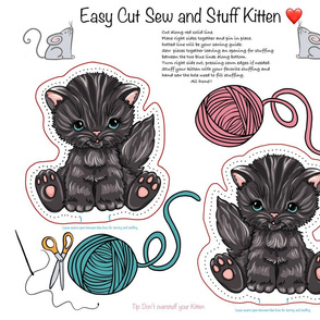 Easy Cut, Sew and Stuff Kitten 