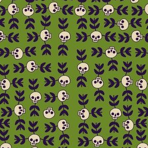 Skulls On Green