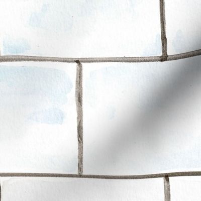 Watercolor Faux Subway Tile