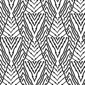 Touch Tomorrow / Mod abstract diamond stripe / Black and White 