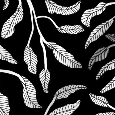 Flowing Foliage.Black & White