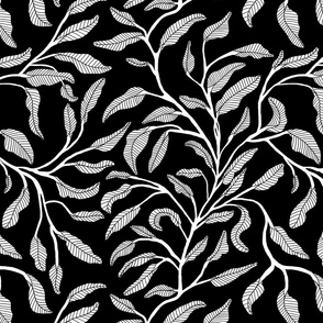 Flowing Foliage.Black & White