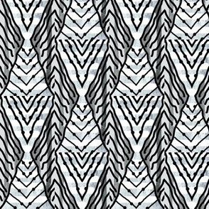 Touch Tomorrow / Mod abstract diamond stripe /  grey and light slate blue  