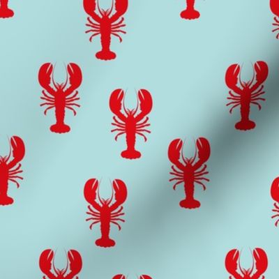 Little lobster delicious sea food kitchen theme blue red