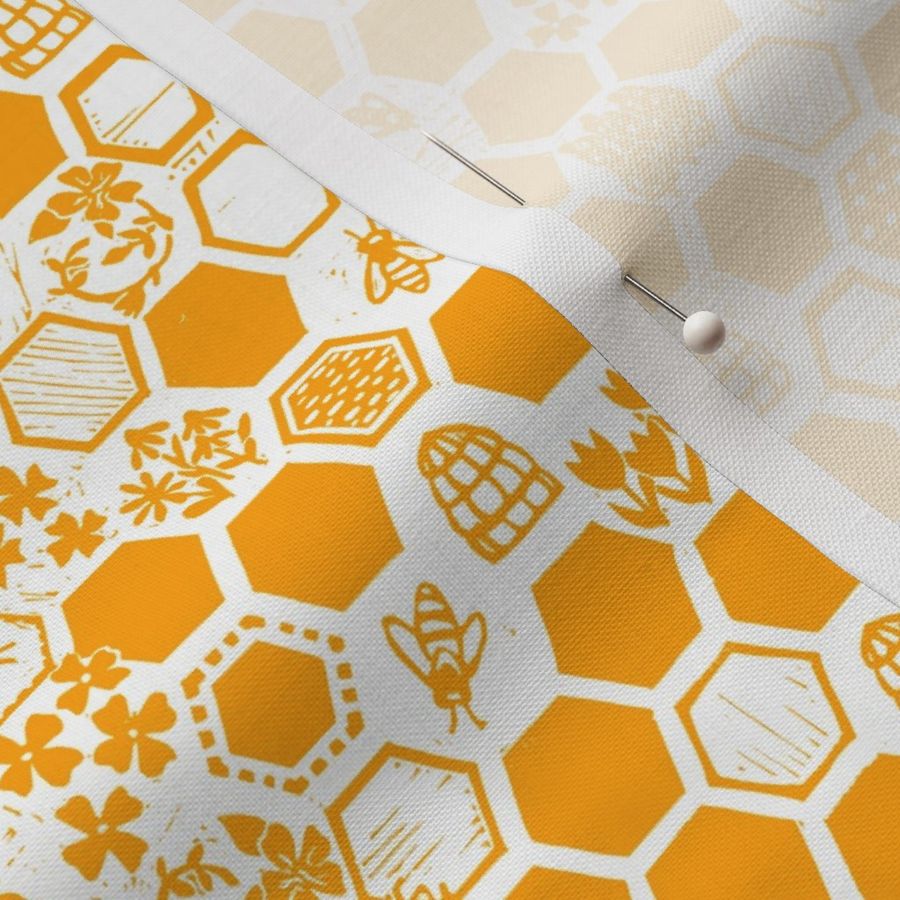 Honey coloured Fabric Spoonflower