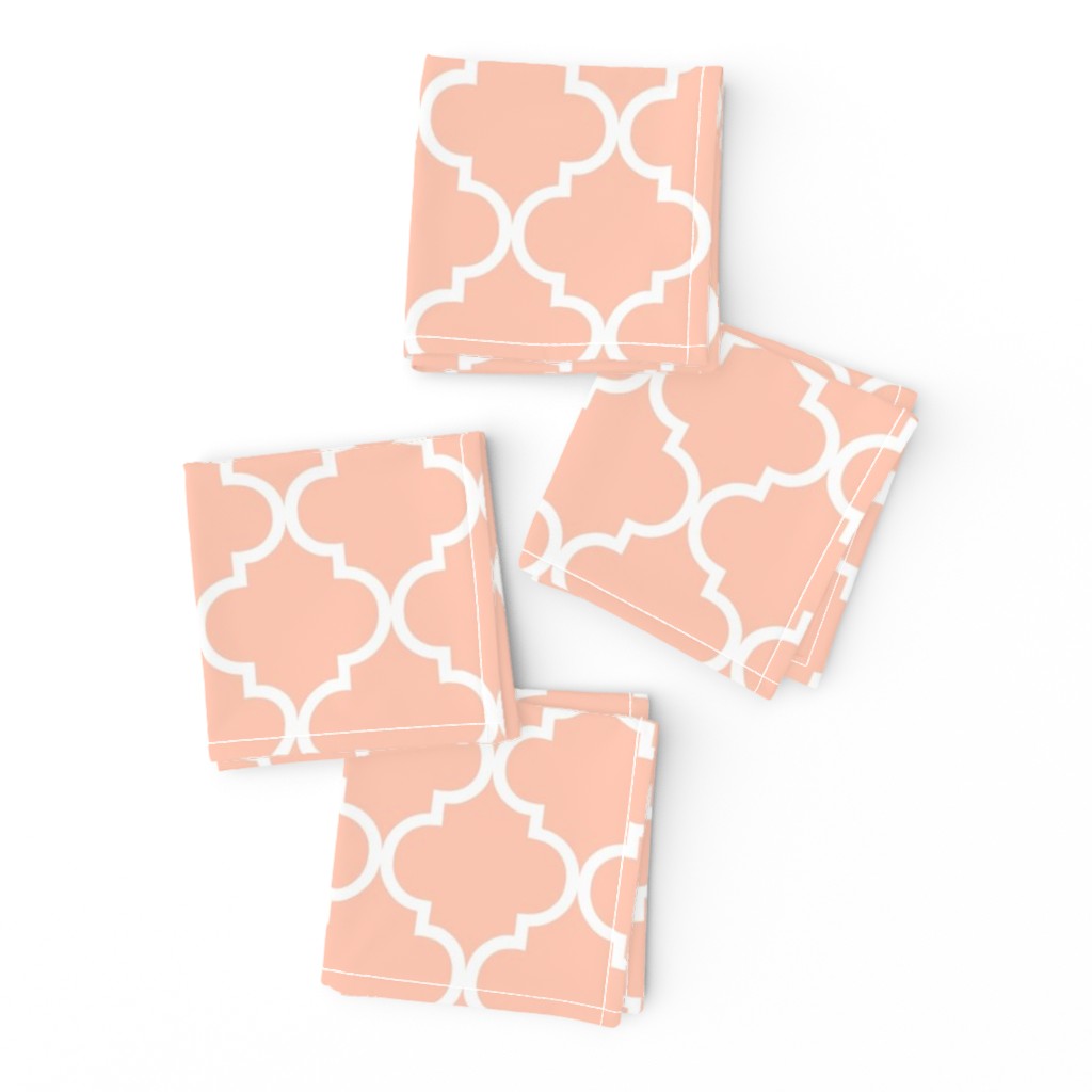 Moroccan Tile in blush pink and white