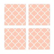Moroccan Tile in blush pink and white