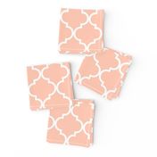 Moroccan Tile in blush pink and white