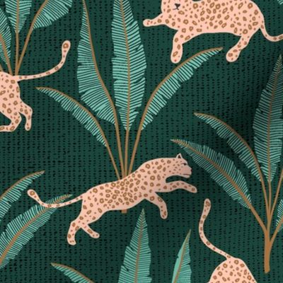 leopard forest - dark green