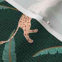 leopard forest - dark green